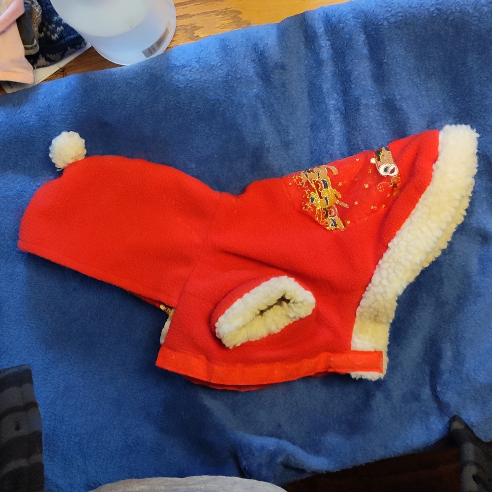 A small animal Christmas jacket size S 10"